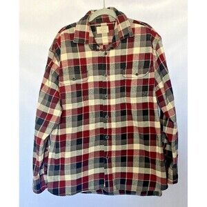 Jachs Mens Shirt Size XL Long Sleeve Plaid Outdoor Heavy Flannel Button Down